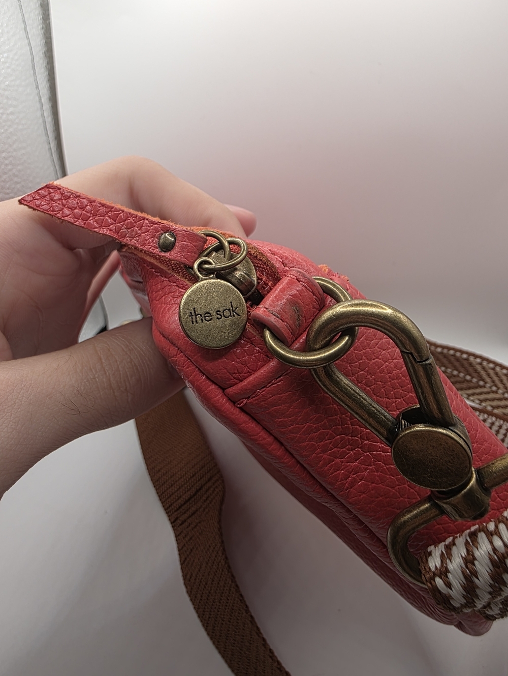 The Sak Cora Smartphone Crossbody, Cayenne Leather - Picture 6 of 9
